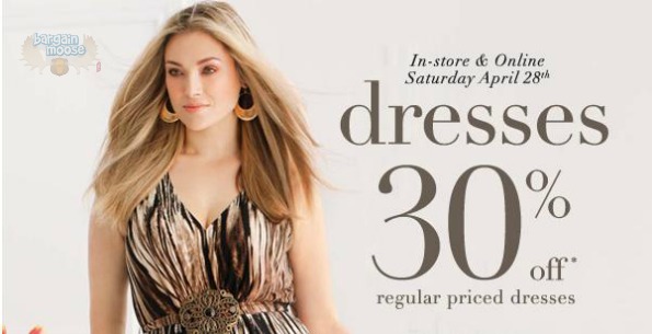 Addition Elle Canada: All Dresses 30% off Today Only (28th)
