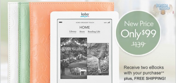 chapters Chapters Canada: Kobo Touch $99 (Orig. $139) + 2 Free eBooks ($18 Value)