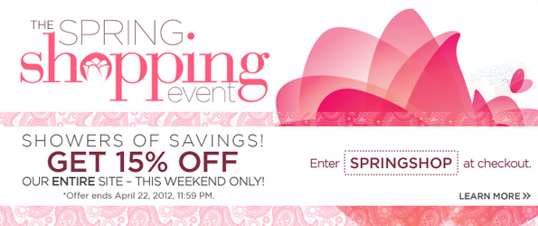 eBeauty-spring-event eBeauty.ca Coupon Code: 15% Discount This Weekend