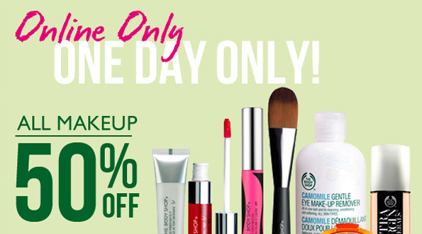 Body-Shop The Body Shop Canada: 50% Off Makeup TODAY Only