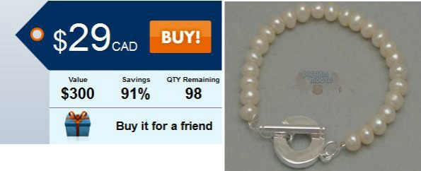 MadDeal: $29 For a Pearl Bracelet ($300 Value)