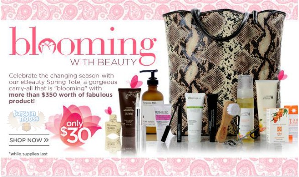 eBeauty.ca: Spring Tote with Bonus $30 (valued at $350) Photo eBeauty.ca: Spring Tote with Bonus $30 (valued at $350)