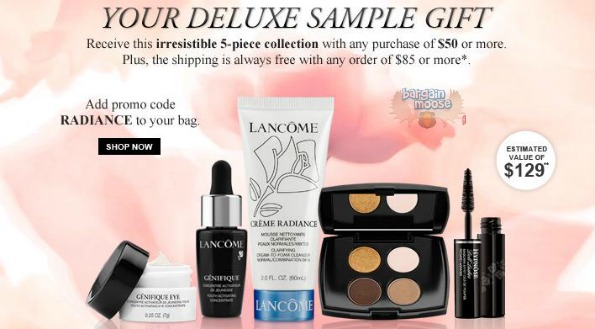 Lancome Canada Coupon Code:Free Sample Gift with $50 Purchase ($129 Value) Photo Lancome Canada Coupon Code:Free Sample Gift with $50 Purchase ($129 Value)