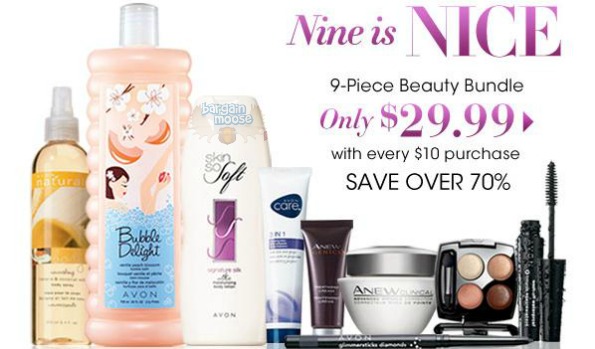 Avon Canada: 9 Piece Package $29.99 (reg. $108.94) with Every $10 Purchase Photo Avon Canada: 9 Piece Package $29.99 (reg. $108.94) with Every $10 Purchase