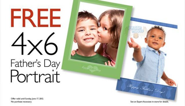 Canadian Freebie: Free 4x6 Fathers Day Portrait from Blacks Canada