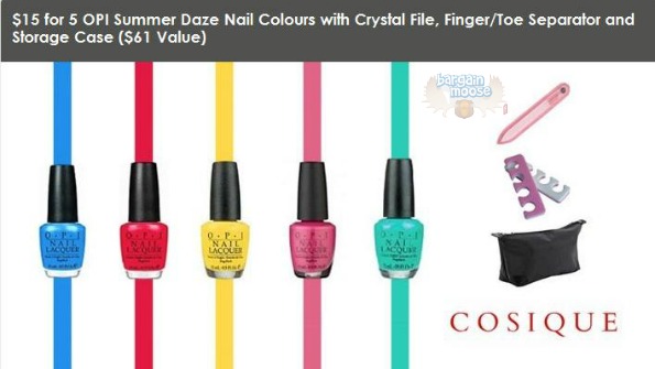 Team Buy: $15 for 5 OPI Summer Daze Nail Colours with Bonus Accessories ($61 Value) 