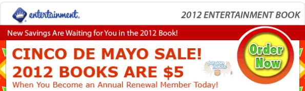 Entertainment Book Canada: All 2012 Books $5 Today Only