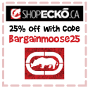 Get an extra 25% discount @ Shopecko.ca with coupon code bargainmoose25 Get an extra 25% discount @ Shopecko.ca with coupon code bargainmoose25