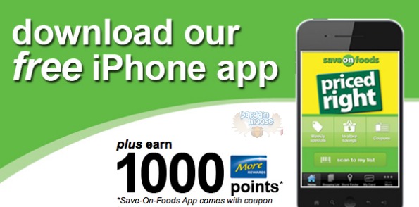 saveonfoods Save on Foods App: 1000 More Reward Points (iPhone Only) NOW EXPIRED