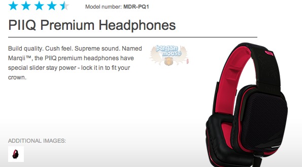 Dell Dell Canada: Sony PIIQ Premium Over the Ear Headphones $49.99 (Reg. $79.99)