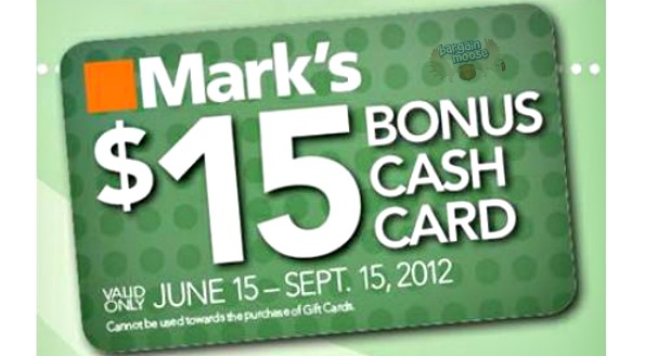 Marks Work Wearhouse: Get a $15 Cash Card WYB $75 in Gift Cards