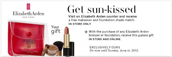 The Bay Canada: Free 4 Piece Elizabeth Arden Gift with Foundation or Bronzer Purchase Photo The Bay Canada: Free 4 Piece Elizabeth Arden Gift with Foundation or Bronzer Purchase