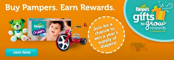 Pampers Gifts to Grow Points for Free Items