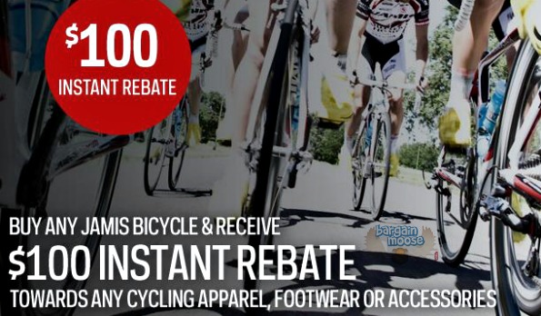 Sport Chek Canada: $100 Instant Rebate Towards Cycling Apparel, Footwear or Accessories with Jamis Bicycle Photo Sport Chek Canada: $100 Instant Rebate Towards Cycling Apparel, Footwear or Accessories with Jamis Bicycle