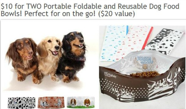 Parents Canada: $10 for 2 Portable Foldable & Reusable Dog Food Bowls ($20 Value)