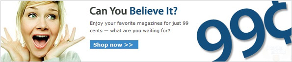 Zinio Magazines: $0.99 Bestsellers! 