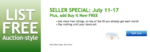 ebay eBay Canada: Free Listings and Buy Now Option Added for Free