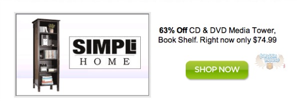 Shop.ca: 64% Off Simpli Home Pine 5 Book Shelf   Now $74.99