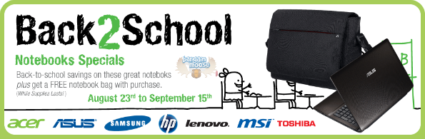 MemoryExpress.com: Back to School Laptop Deals + Free Laptop Bag Photo MemoryExpress.com: Back to School Laptop Deals + Free Laptop Bag
