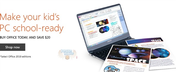 MicrosoftOffice Microsoft Store Canada: $20 off on Office Home and Student 2010 (3 PC Version) Now $139