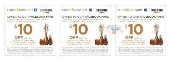 Fruits & Passion Printable Coupon: $10 Off After Spending $30+