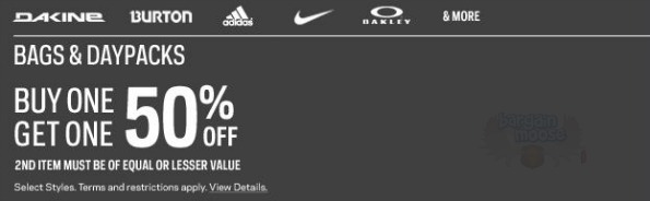 Sportchek Canada: B1G1 50% Off All Bags & Daypacks