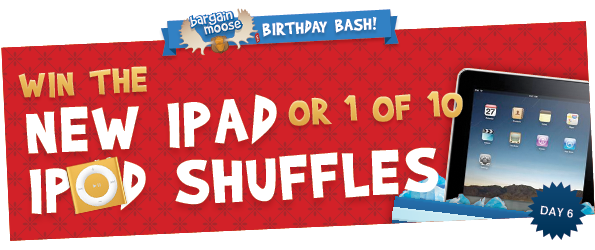 bm_birthday_day6 Day 6 Bargainmoose Birthday Bash: Win iPod Shuffles or an iPad!