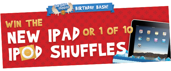 Bargainmoose Birthday Bash HUGE Canadian Giveaway: Were 4 Years Old! 