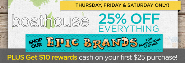 boathouse Shop.ca: 25% Off Everything @ The Boathouse Store