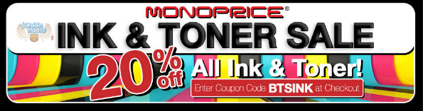 Monoprice: 20% off all Ink and Toner Cartridges with Coupon Code Photo Monoprice: 20% off all Ink and Toner Cartridges with Coupon Code