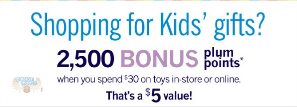 Chapters Canada: Bonus 2500 Plum Points ($5) on $30 Toy Purchase