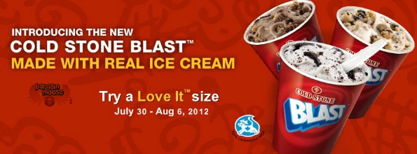 coldstone Tim Hortons Cold Stone Creamery: $2 Blast Ice Cream Treat