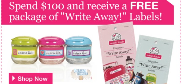 Mabels Labels Canada: Free Write Away labels with $100+ Purchase ($12 Value)