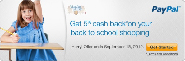 paypal Paypal Canada: 5% Back on Back to School Shopping