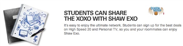 Shaw Canada: Student Offer   $36/m For High Speed Internet + Personal TV