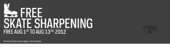 Sportchek Canada: Free Skate Sharpening