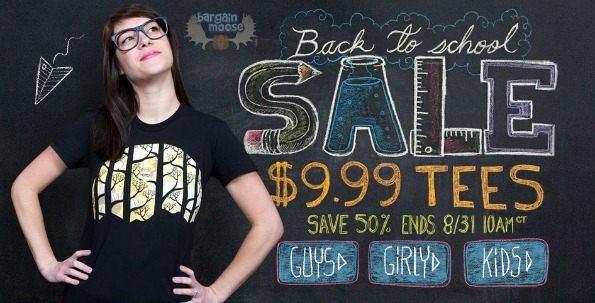 Threadless: Back to School 50% off Sale   Tees only $9.99