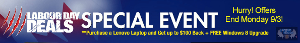 TigerDirect.ca: Visa Gift Card + FREE Windows 8 upgrade With Lenovo Laptops Photo TigerDirect.ca: Visa Gift Card + FREE Windows 8 upgrade With Lenovo Laptops