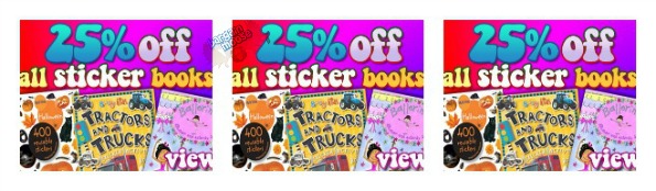 Bookcloseouts: Save 25% on all Sticker Books