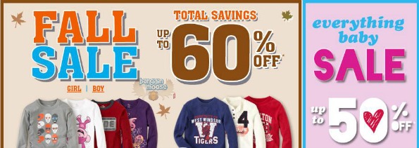 The Childrens Place: Fall Sale Up to 60% Off