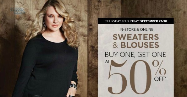 Addition Elle Canada: B1G1 50% off Sweaters & Blouses Photo Addition Elle Canada: B1G1 50% off Sweaters & Blouses