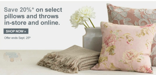 Chapters Canada: 20% Off Pillows, Throws, Frames & Vases