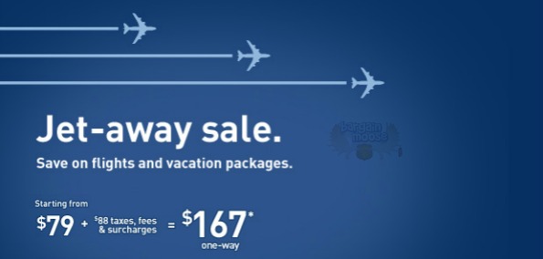 West Jet Canada: Jet Away Sale