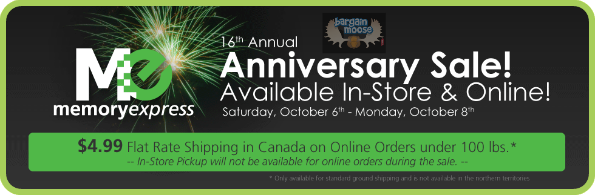 MemoryExpress.com: 16th Anniversary Sale Photo MemoryExpress.com: 16th Anniversary Sale