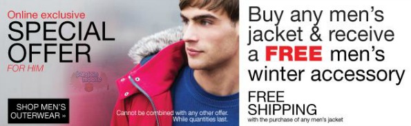 Bench Canada: Free Mens Winter Accessory & Free Shipping w/ Mens Jacket