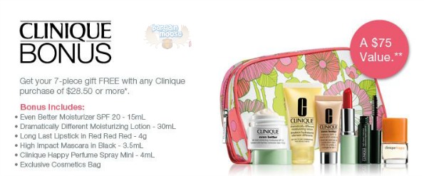 Sears Canada: Free 7 Piece Gift w/ $28.50 Clinique Purchase Photo Sears Canada: Free 7 Piece Gift w/ $28.50 Clinique Purchase