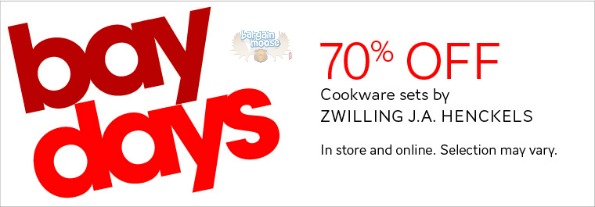 bay The Bay: 70% off Henkels Cookware Sets