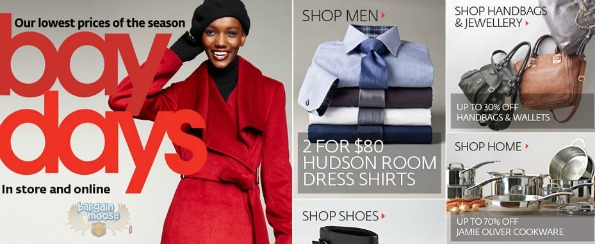 bay The Bay: Great Deals + Free Shipping till Midnight