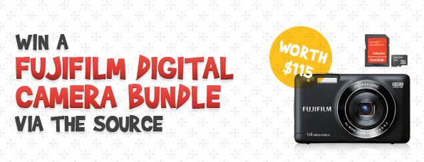 Bargainmoose Contest: Win A Fujifilm Digital Camera Bundle from The Source Canada!