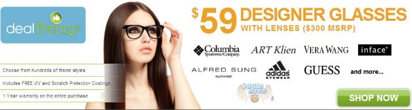 DealFrenzy: $59 for Designer Glasses with Prescription Lenses from WORLD of EYES ($300 Value)
